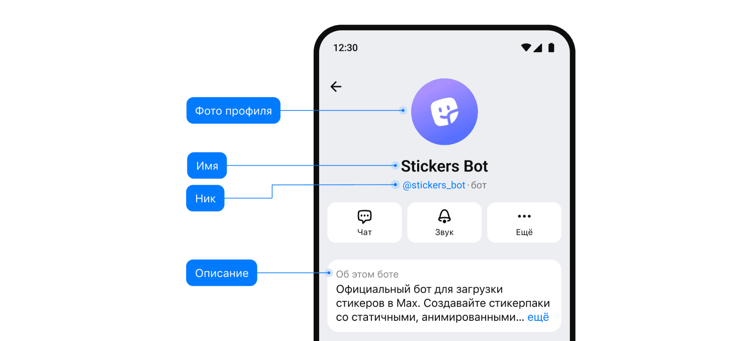 MAX Bot Interface - Stickers Bot